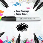 Buecs Permanent Markers, Fine Point, Waterproof & Smear Proof Markers, Quick - Image 5