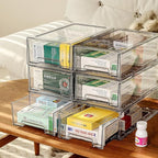 Sgoostood 6 Pack Stackable Organizer Drawers, Transparent Drawer in Home by sgoostood