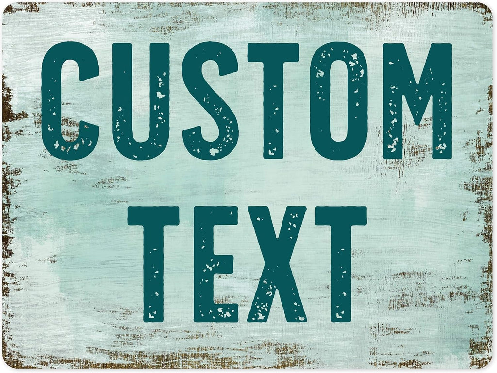 Custom Sign, Custom Street Sign, 11 Font Colors, 13 Font Styles, 4 Hole Options