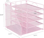 LEKETREE Desk Organizers and Accessories, 5-Tier Paper Letter Tray Organizer - Image 3