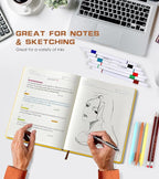 Biuwory Lined Journal Notebook for Women Men, 256 Pages B5 Large Hardcover - Image 5