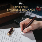 Wordsworth & Black Fountain Pen Kit, 18K Medium Gold Nib, Includes 24 Ink - Image 2