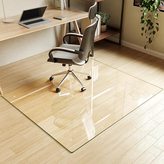Koonmi Tempered Glass Chair Mat by KOONMI