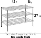 Regal Altair 21" Deep x 42" Wide x 27" Height Wire Shelving Kit | 3-Tier | NSF - Image 3