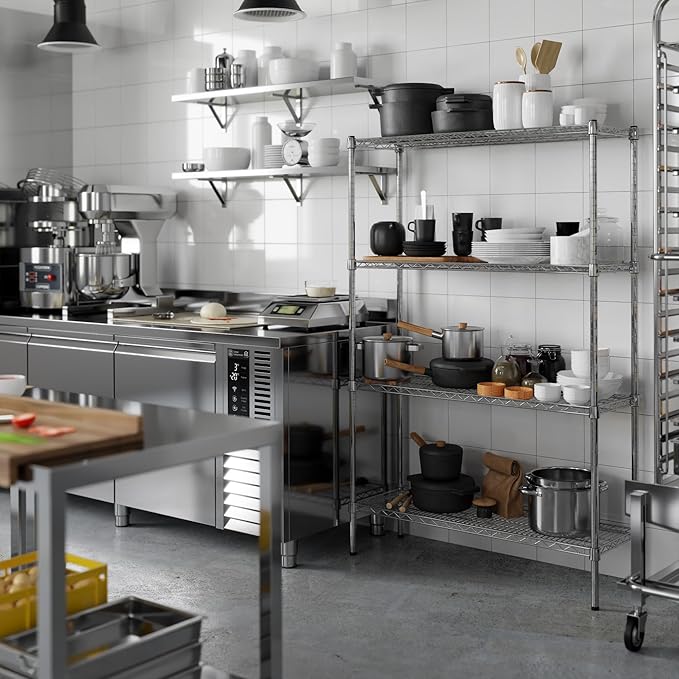 Regal Altair 14" Deep x 42" Wide x 64" Height Wire Shelving Kit | 4-Tier | NSF - Image 6