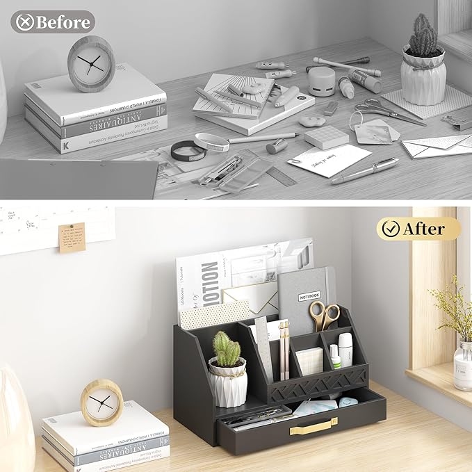 Wisuce Essentials Bamboo Desk Organizer - Image 6