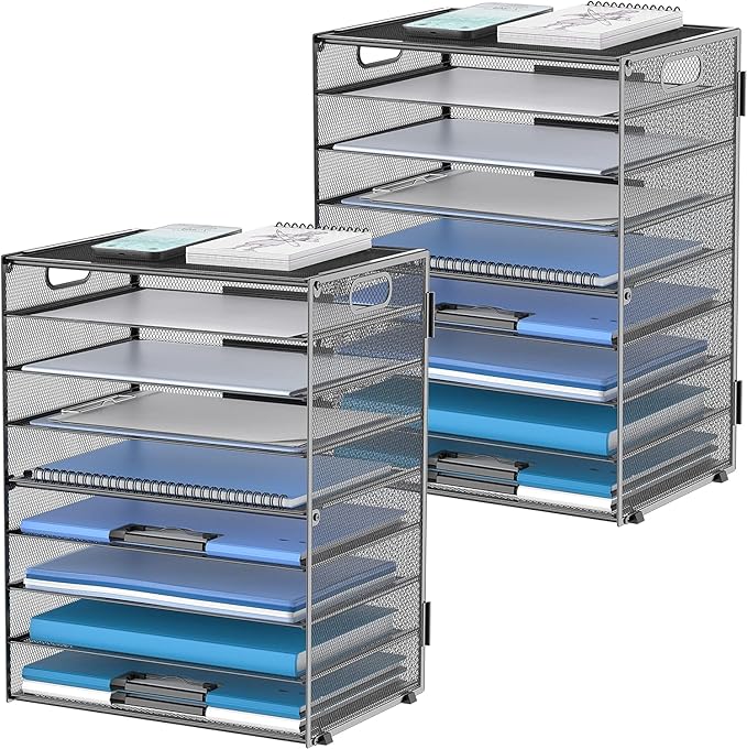 DALTACK 9-Tier Paper Letter Tray Desk Organizer by DALTACK