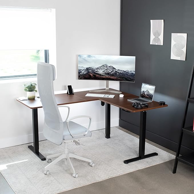 VIVO Electric Corner 63 x 55 inch L-Shaped Standing Desk, Memory Height - Image 7