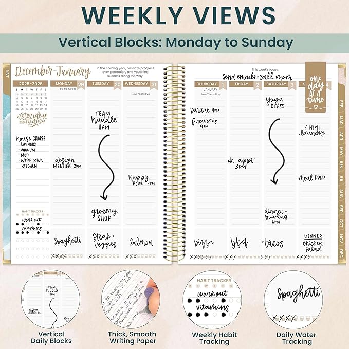 bloom daily planners 2026 Hardcover Calendar Year Goal & Vision Planner - Image 3