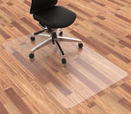 Office Chair Mat for Hardwood Floor, 48”x 30” Vinyl Desk Chair Mat Clear Floor by HOMEK