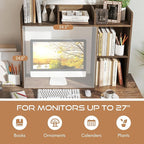 Tangkula Desktop Bookshelf, Countertop Storage Hutch - Image 6