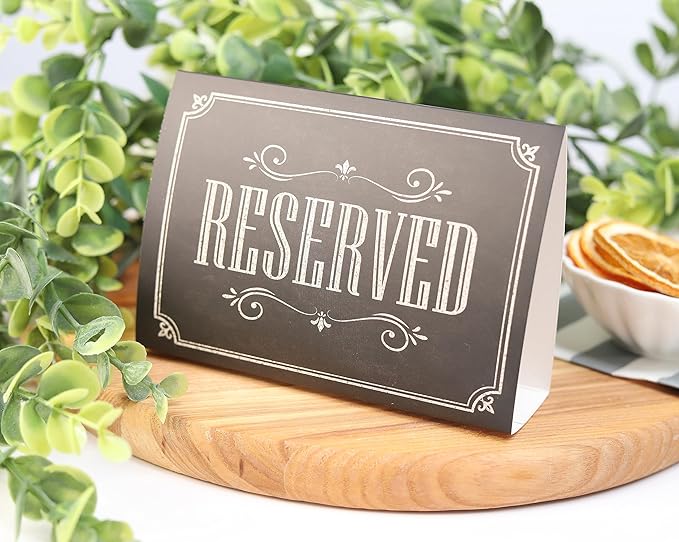 20 Pack Rustic Reserved Table Sign - Image 2