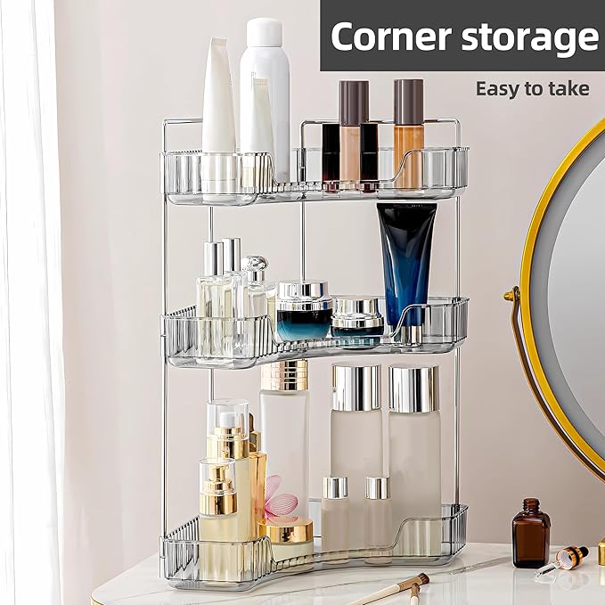 YCIA&DONE Corner Bathroom Counter Organizer, Makeup Organizer - Image 4