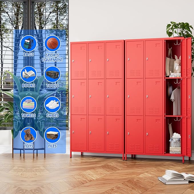 SUPEER 9 Doors Metal Locker - Image 5