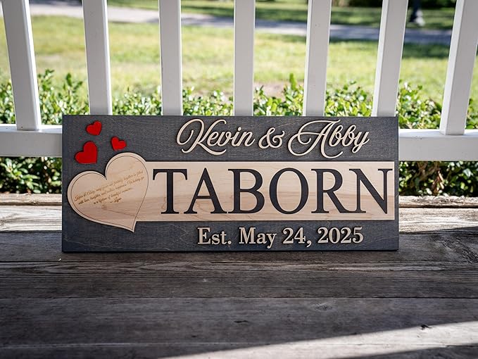 Custom Family Name Sign | Personalized Wooden Wedding Gift | Rustic Last Name - Image 7