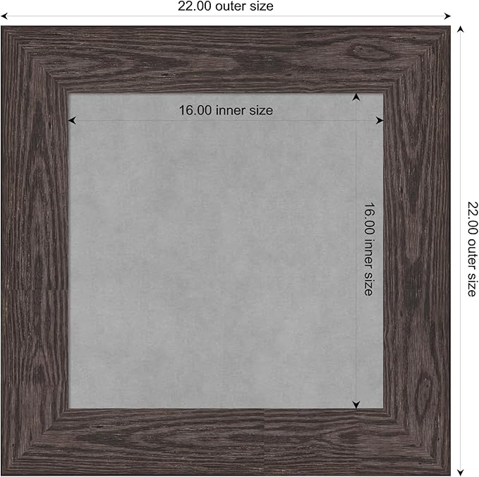 Amanti Art Black Framed Magnetic Board 22x22 Small Vision Board - Image 3