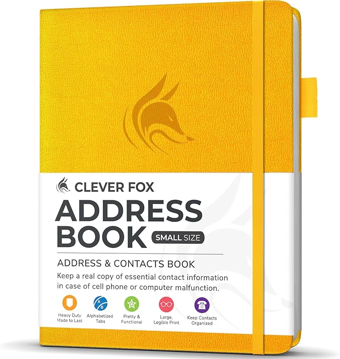 Clever Fox Address Book with alphabetic tabs by CleverFox