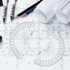 Zonon 200 Pcs 4 Inch Clear Plastic Protractor Bulk Math Protractors Set 180 - Image 7
