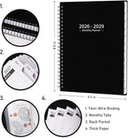 2026-2029 Monthly Planner/Calendar - 3 Year Monthly Planner 2026-2029, July 2026 - June 2029, 6.4" x 8.5", 36 Months Planner with Tabs, 30 Notes Pages, Double-Side Pocket, Holidays, Julian Dates