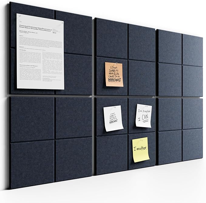 Bumusty Large Cork Board Alternative-36 x24 Felt Bulletin Board Tiles, by Bumusty