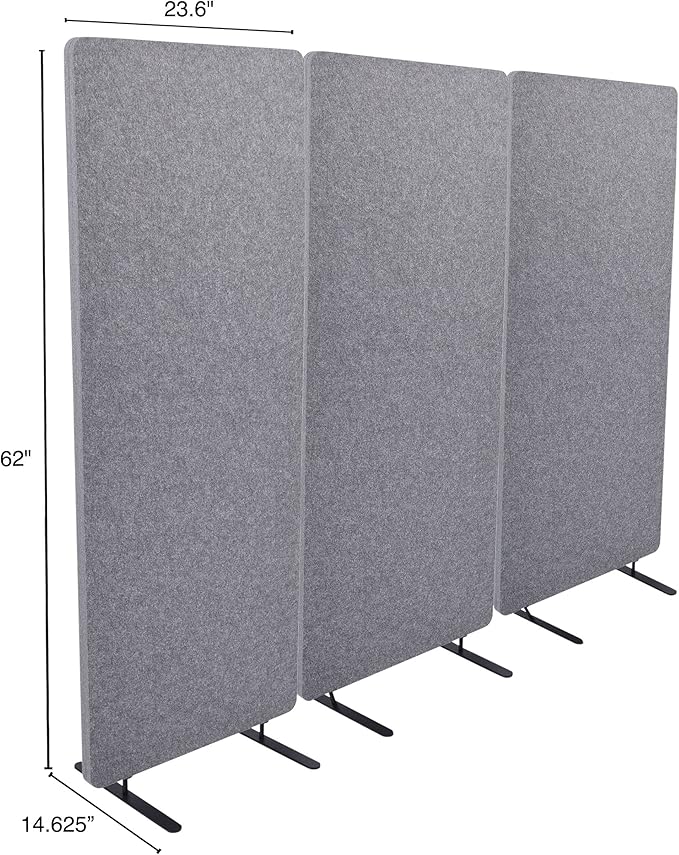 ReFocus™ Raw Freestanding Acoustic Room Divider 3 Pack – Reduce Noise and - Image 5