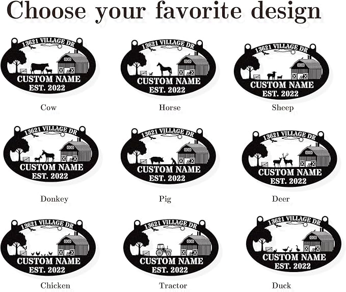 Custom Farmhouse Metal Sign | Personalized Last Name & Established Date Farm - Image 2