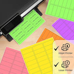 THEBLUETOUCH 1" x 2-5/8" Neon Labels – 750 pcs Printable Labels Stickers - Image 5