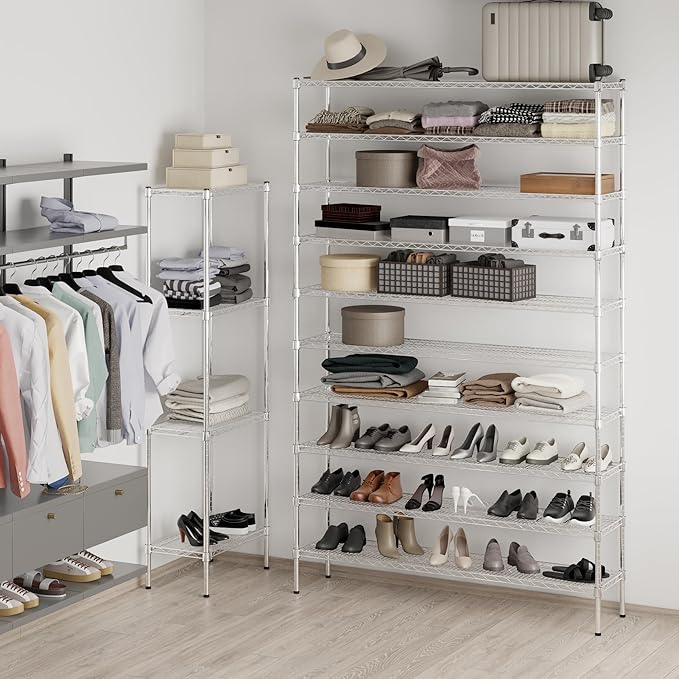 Regal Altair 14" Deep x 60" Wide x 96" Height Wire Shelving Kit | 10-Tier | NSF - Image 4