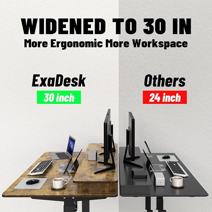 ExaDesk Electric Standing Desk, 63 * 30 Inches Adjustable Height - Image 4