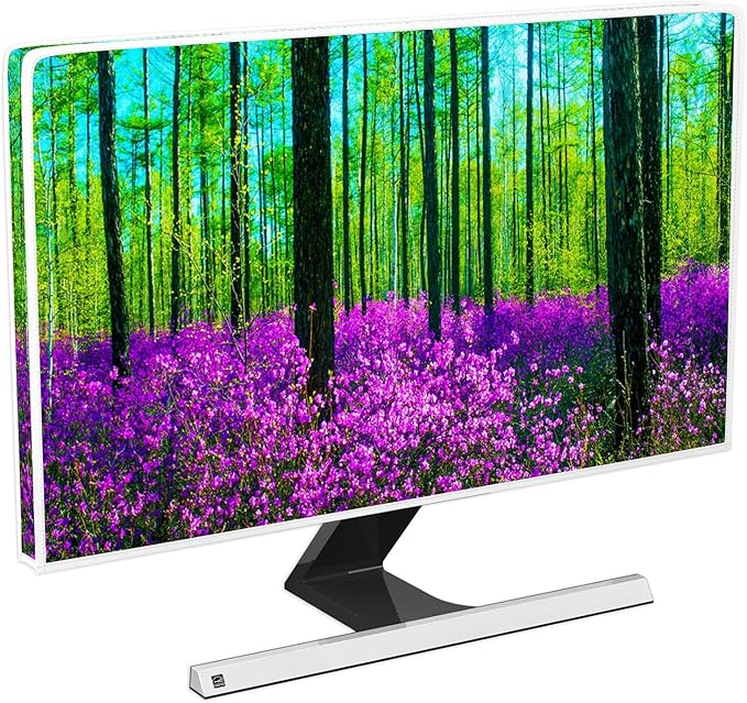 Baocicco Blue Green Marble TV Display Screen Cover 75 Inch Creative Anti-Static by Baocicco