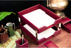 DACASSO Bonded Leather Desk Set - Image 4
