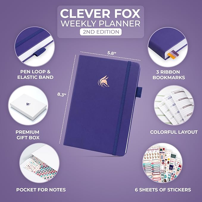 Clever Fox Planner 2nd Edition – Colorful Weekly & Monthly Goal Planner - Image 2