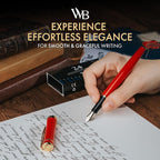 Wordsworth & Black Fountain Pen Set, 18K Gilded Fine Nib, Includes 24 Pack Ink - Image 2