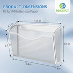 MINDEPOT Wall File Organizer, Hanging Wall Mounted File Folder Binder Holder - Image 2