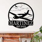 Personalized Metal Airplane Wall Art, Airplane Name Sign, Customized Pilot Name - Image 5