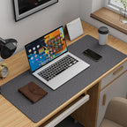 K KNODEL Felt Desk Mat, Large Desk Pad Protector, Office Computer Desk Mat by K+KNODEL