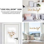 Wall Decor Gold Love You Bye Sign Hallway Entryway Door Wall Art Boho Decor - Image 5