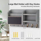 Lwenki Mail and Key Holder – Wall Mount Key Hanger - Image 2
