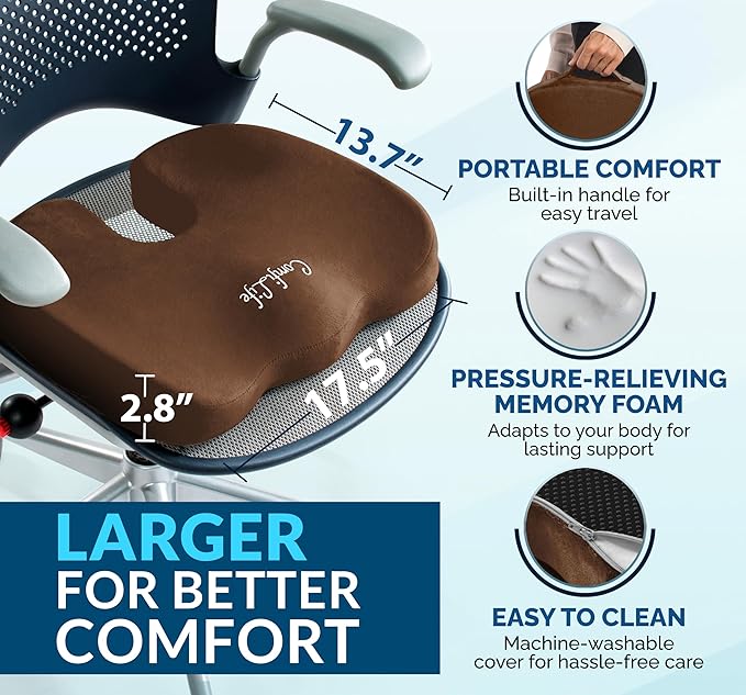 ComfiLife Premium Gel & Memory Foam Seat Cushion – Doctor Recommended Office - Image 5