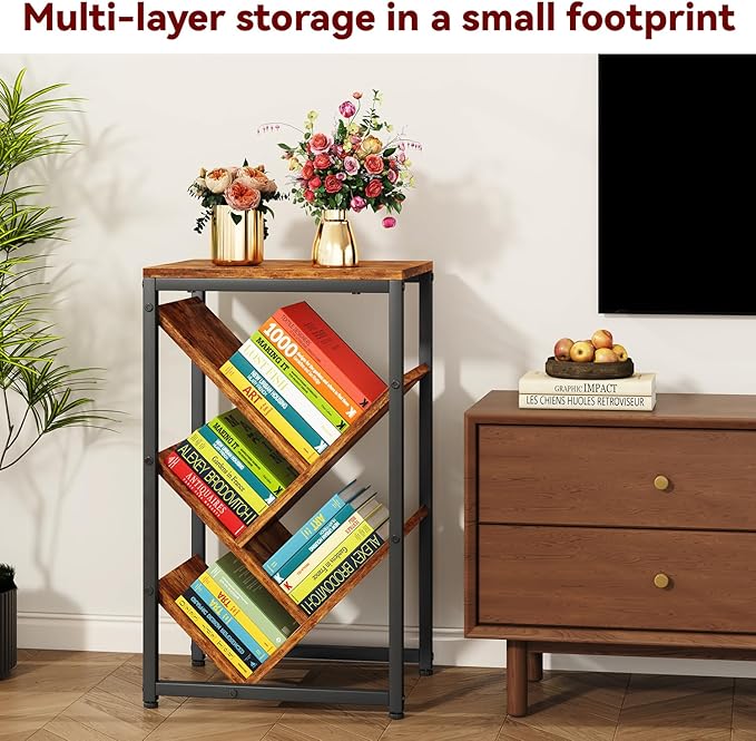 IBUYKE 5 Tier Tree Bookshelf, Small Desktop Bookshelf - Image 6