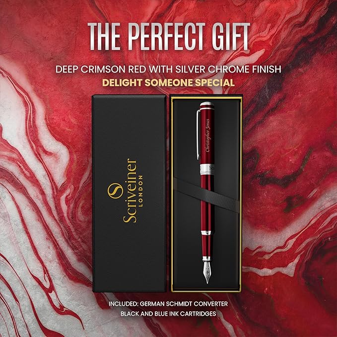 Scriveiner Personalized Deep Crimson Red Pen - Image 9