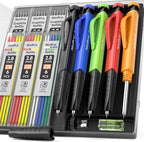 Nicpro 5 Pack Mechanical Carpenter Pencil Set by Nicpro