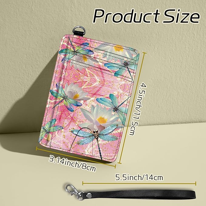 BWEGRHE Small Travel Wallets, RFID Blocking PU Leather Credit Card Holder - Image 2