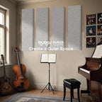 BUBOS 2 PCS Acoustic Panels, 47.2''x11.8'' Fabric Soundproof Wall Panels - Image 6