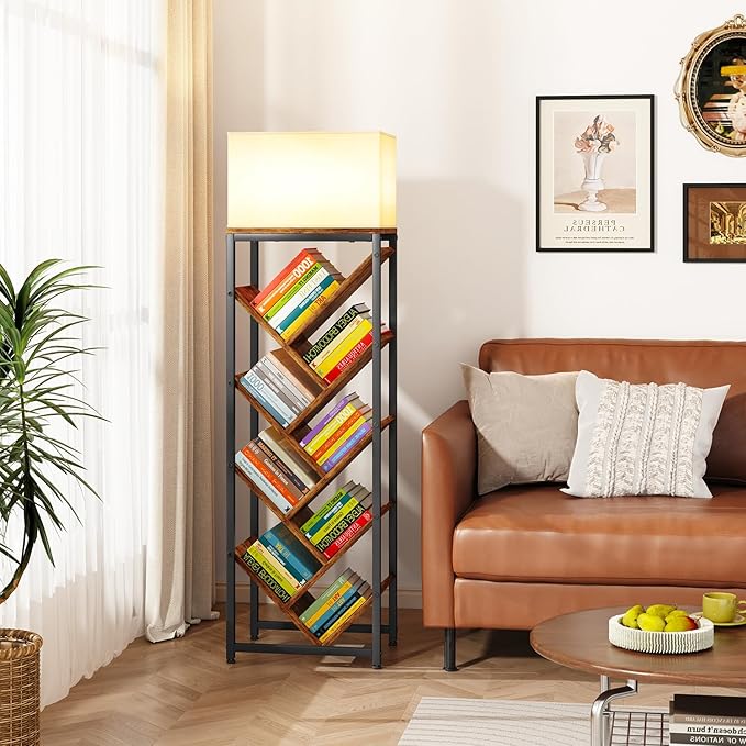 IBUYKE 9 Tier Tree Bookshelf, Floor Standing Wood Bookshelf - Image 2