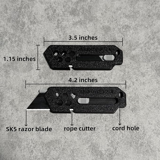 XHM Awesome Small Box Cutter Retractable Blade Ultility Knife, - Image 3