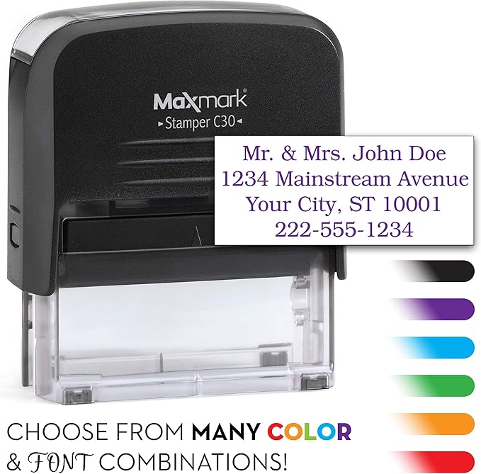 Custom Self Inking Rubber Stamp by Maxmark
