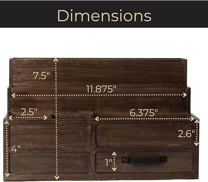 BLU MONACO | Wooden Mail Organizer - Image 6
