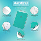Clever Fox Password Book Spiral – Internet Address & Password Organizer - Image 2