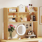 Tangkula Desktop Bookshelf for Computer Up to 32”, 37” Countertop Storage Hutch - Image 4